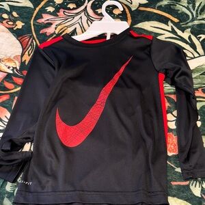 Nike Black Shirt with Red Swoosh